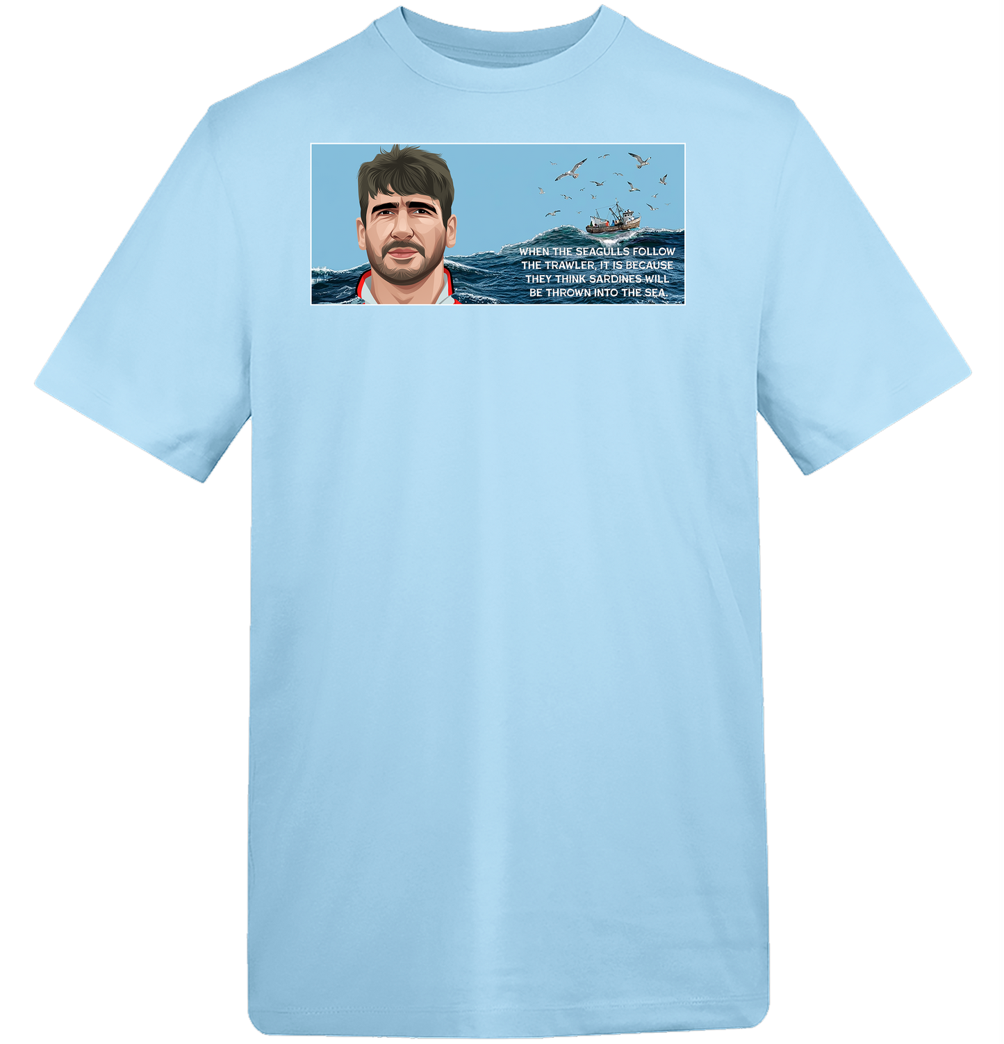 1995 Eric Cantona Seagulls and Sardines T-Shirt