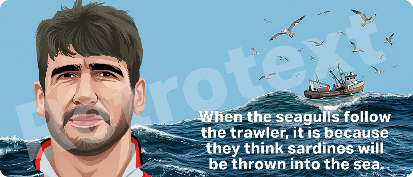 1995 Eric Cantona Seagulls and Sardines Mug