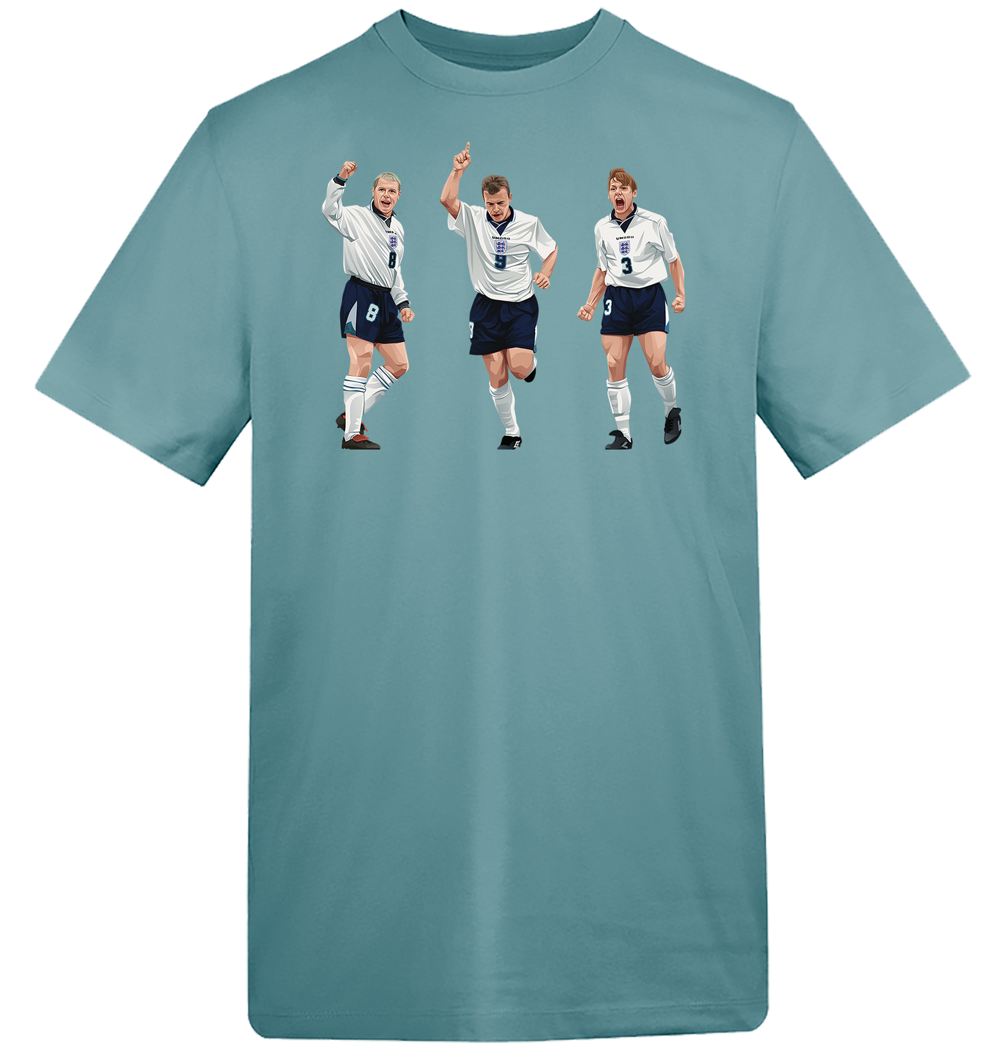 Euro96 Gazza Shearer Pearce T-Shirt