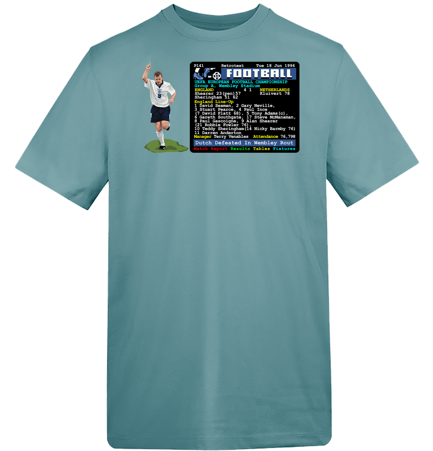 Euro96 Shearer Double v Netherlands T-Shirt