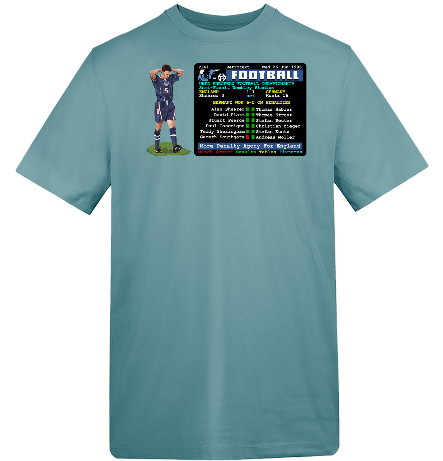 Euro96 Gareth Southgate Missed Penalty T-Shirt