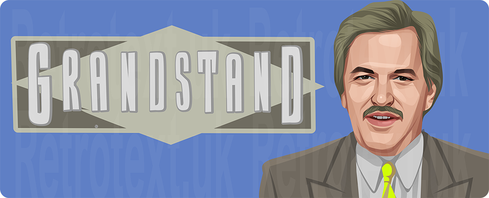 Grandstand with Des Lynam Wraparound Mug