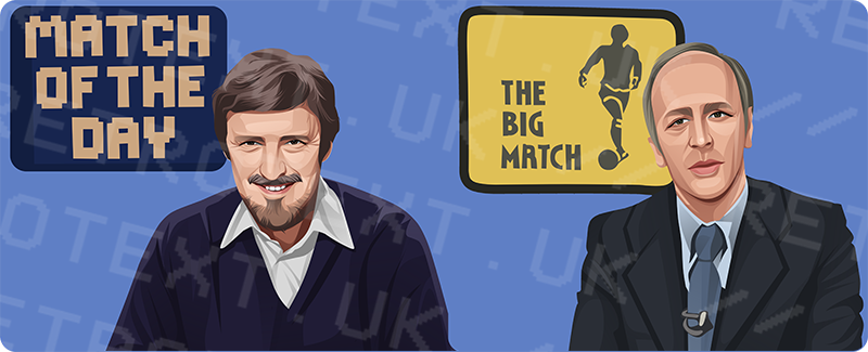 Jimmy Hill and Brian Moore Wraparound Mug Ceramic 11oz mug Retrotext