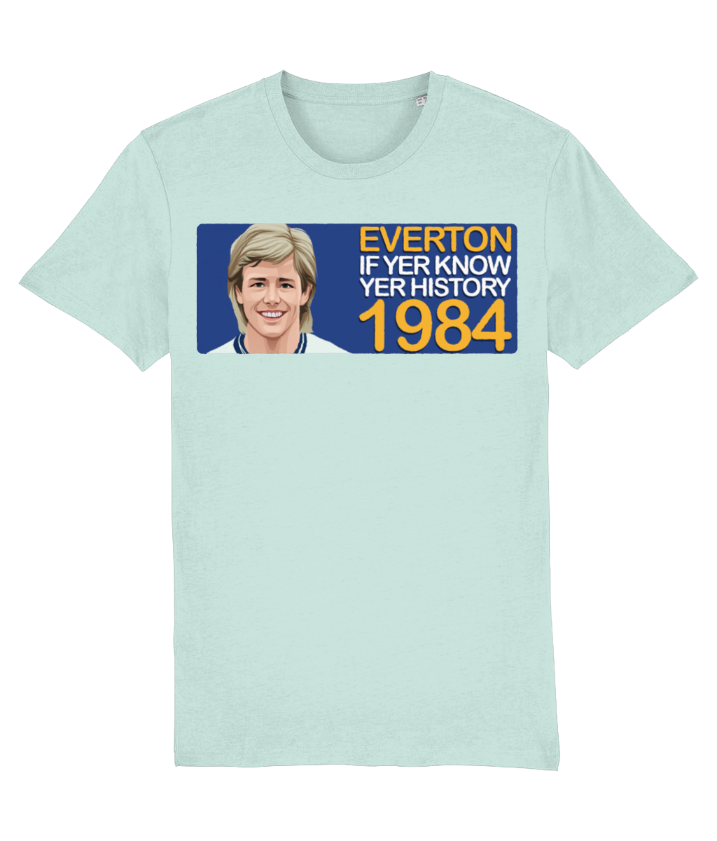 Everton 1984 Adrian Heath If Yer Know Yer History Unisex T-Shirt