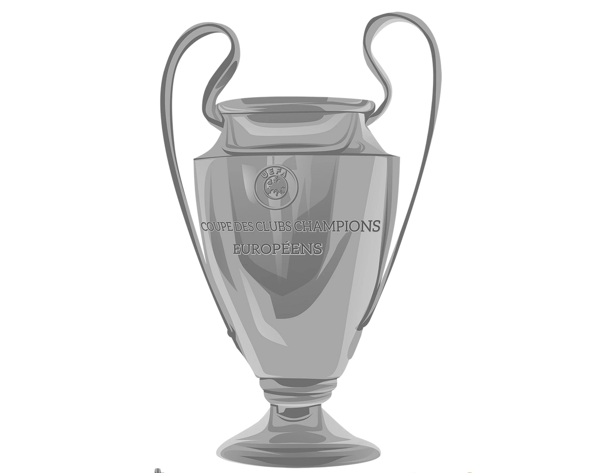 Retrotext Chelsea 2012 Champions League winners mug featuring a graphic of the trophy on a glossy white finish