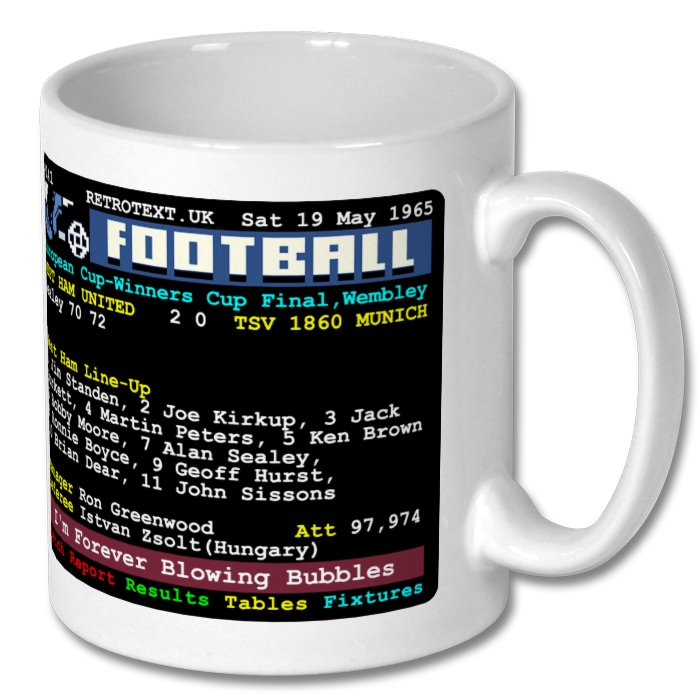 West Ham United Forever Blowing Bubbles Mug with Match/Player Choice