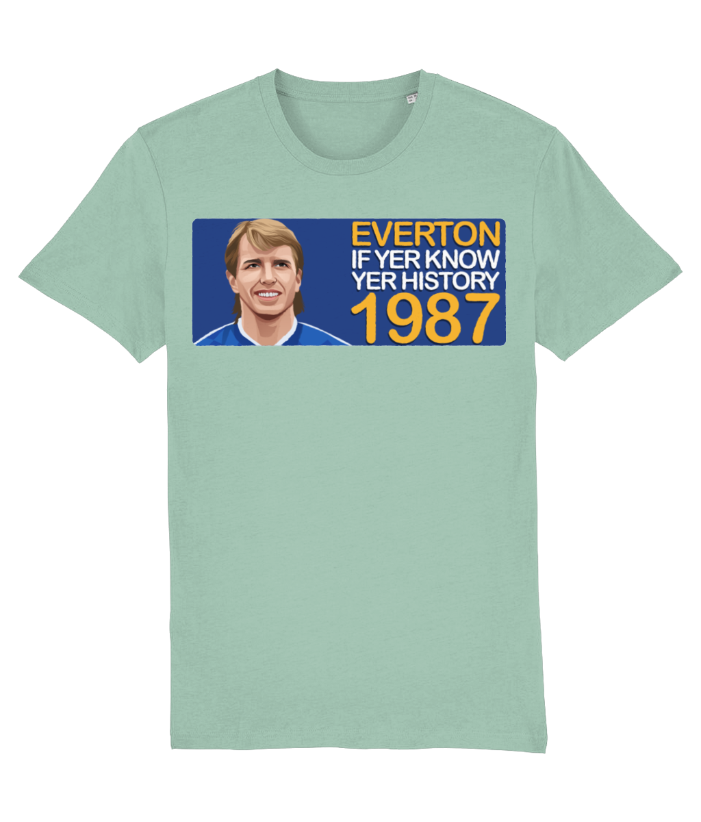 Everton 1987 Trevor Steven If Yer Know Yer History Unisex T-Shirt