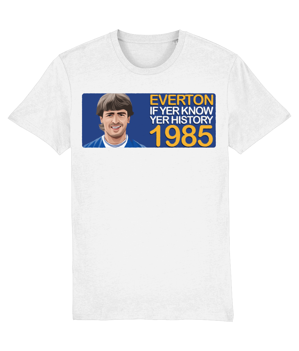 Everton 1985 Kevin Ratcliffe If Yer Know Yer History Unisex T-Shirt