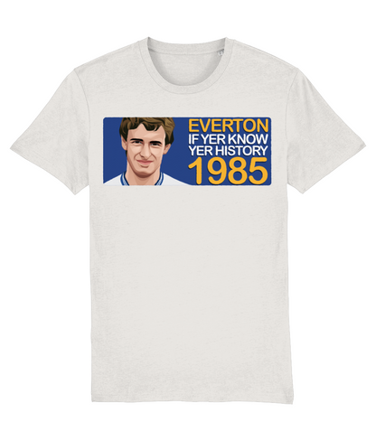 Everton 1985 Kevin Sheedy If Yer Know Yer History Unisex T-Shirt