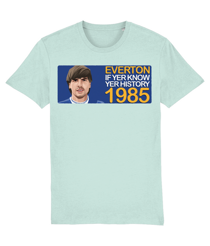 Everton 1985 Graeme Sharp If Yer Know Yer History Unisex T-Shirt