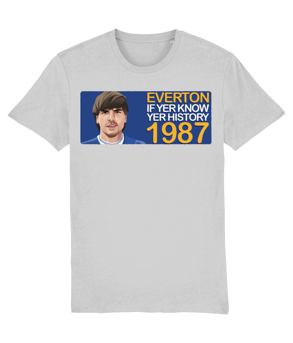 Everton 1987 Graeme Sharp If Yer Know Yer History Unisex T-Shirt