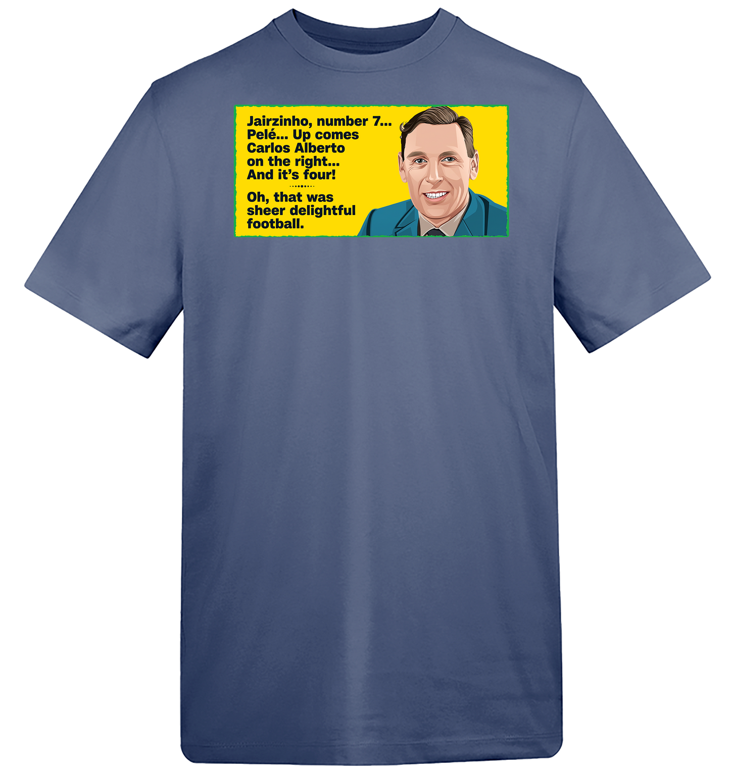 1970 Kenneth Wolstenholme Sheer Delightful Football T-Shirt