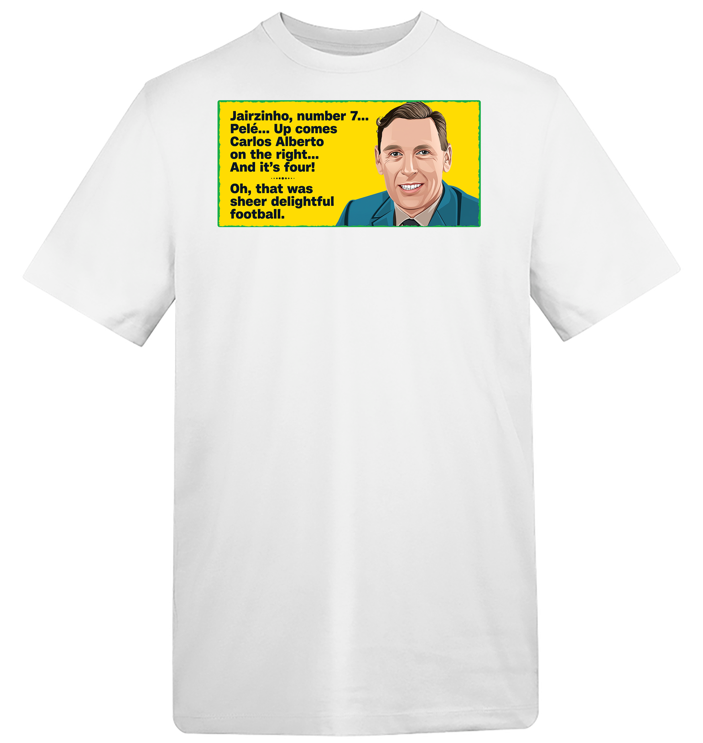 1970 Kenneth Wolstenholme Sheer Delightful Football T-Shirt