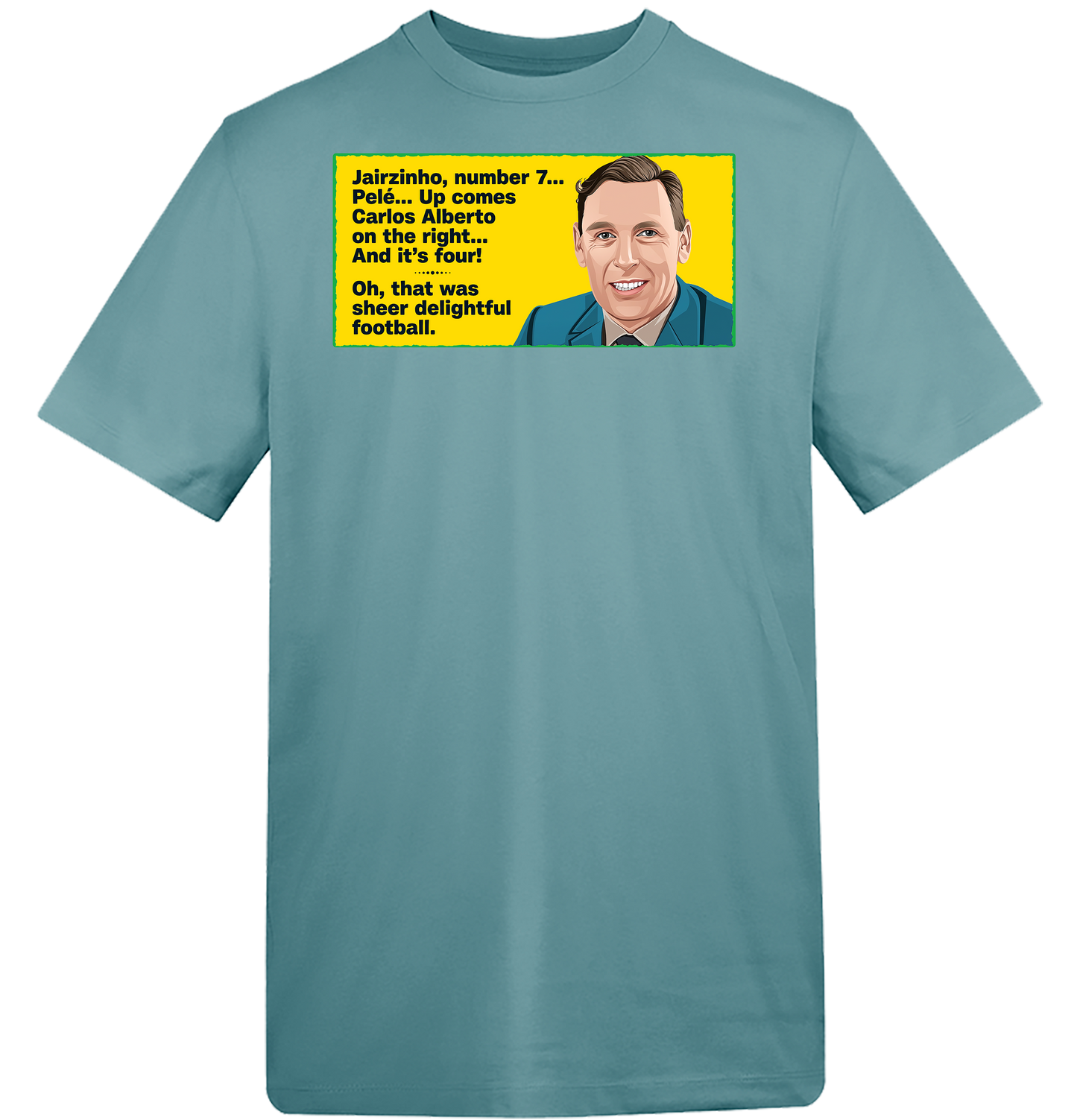 1970 Kenneth Wolstenholme Sheer Delightful Football T-Shirt