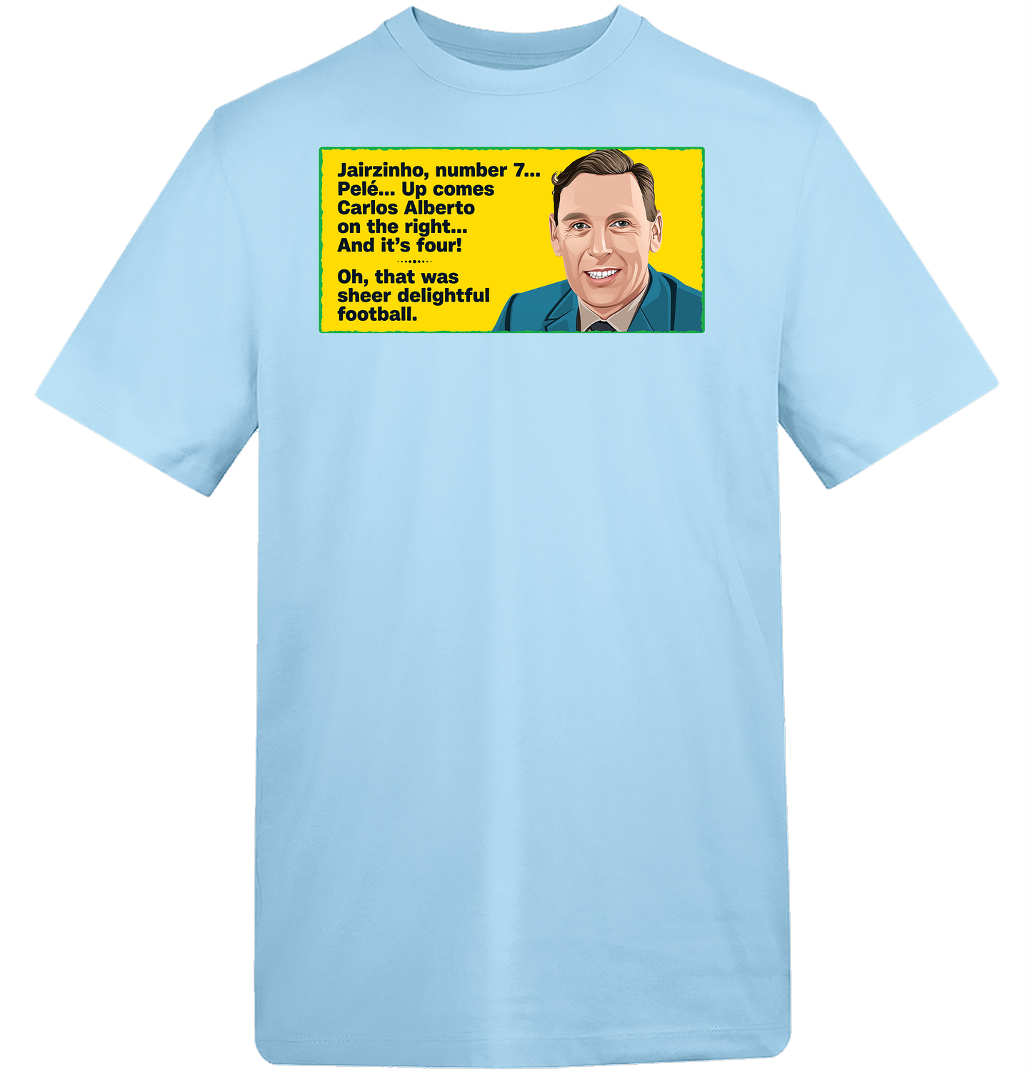 1970 Kenneth Wolstenholme Sheer Delightful Football T-Shirt