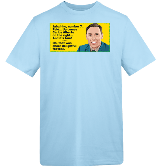 1970 Kenneth Wolstenholme Sheer Delightful Football T-Shirt