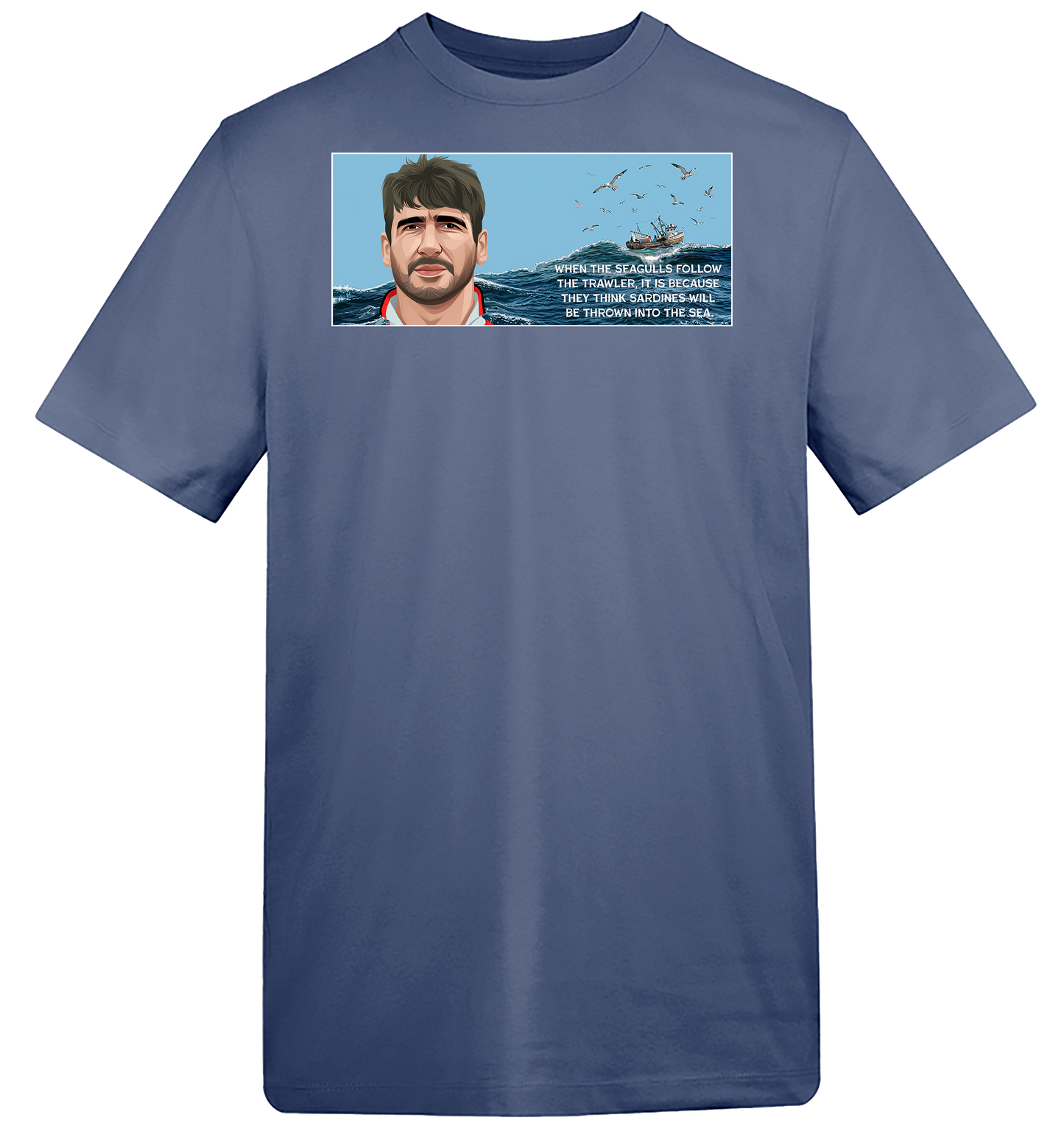 1995 Eric Cantona Seagulls and Sardines T-Shirt