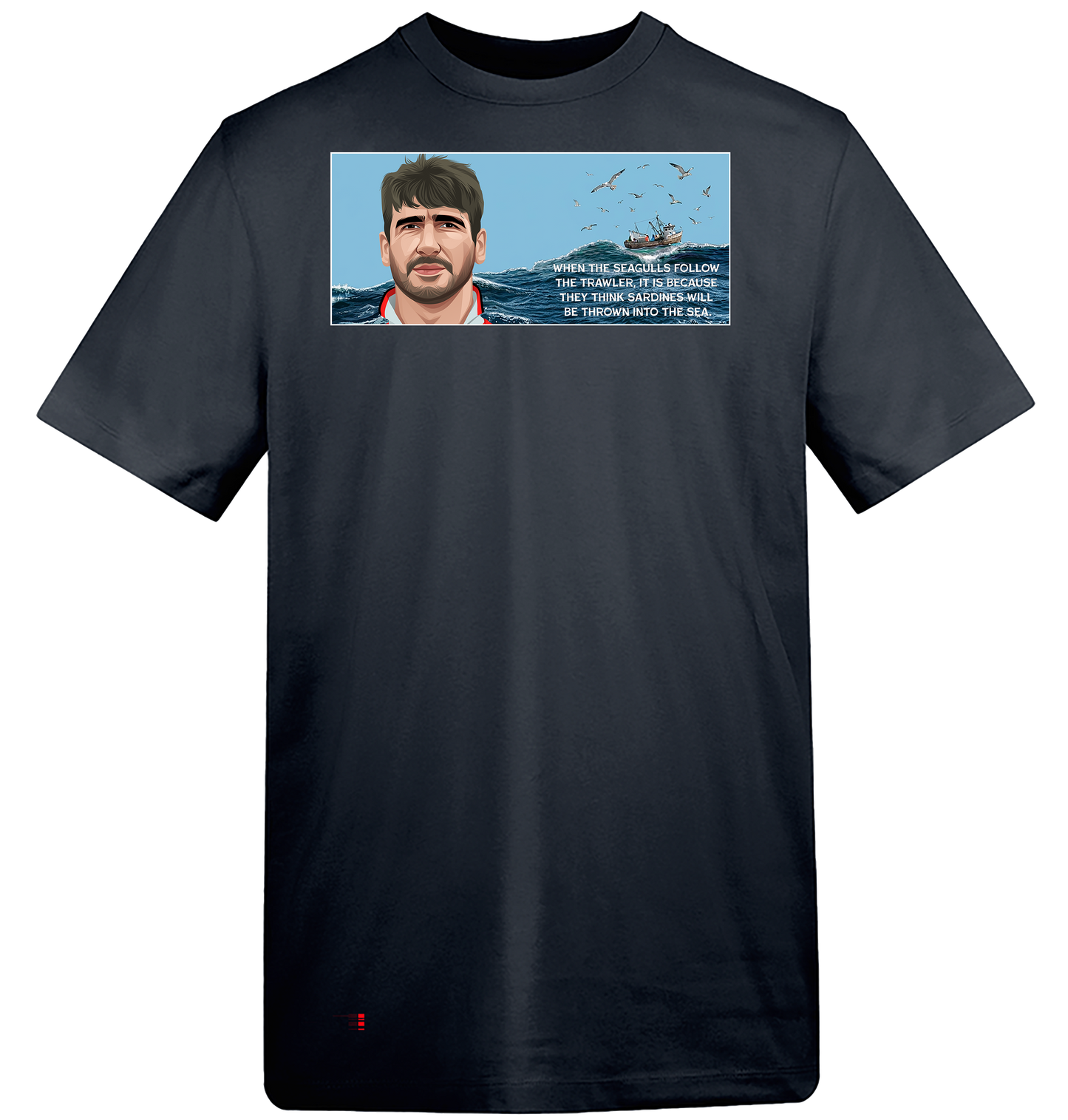 1995 Eric Cantona Seagulls and Sardines T-Shirt