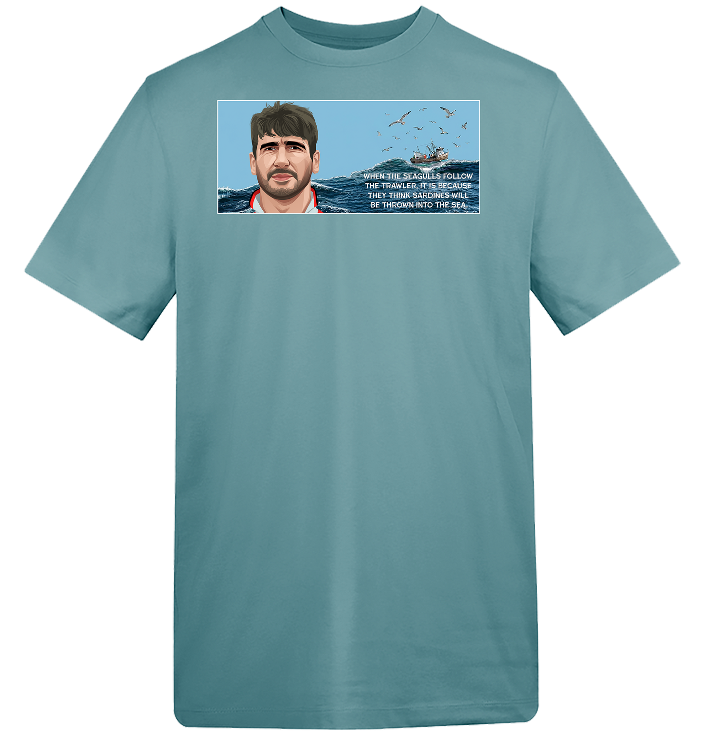 1995 Eric Cantona Seagulls and Sardines T-Shirt