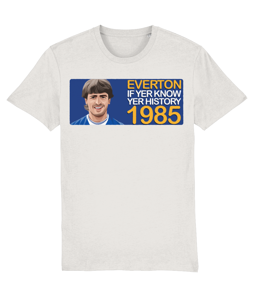 Everton 1985 Kevin Ratcliffe If Yer Know Yer History Unisex T-Shirt