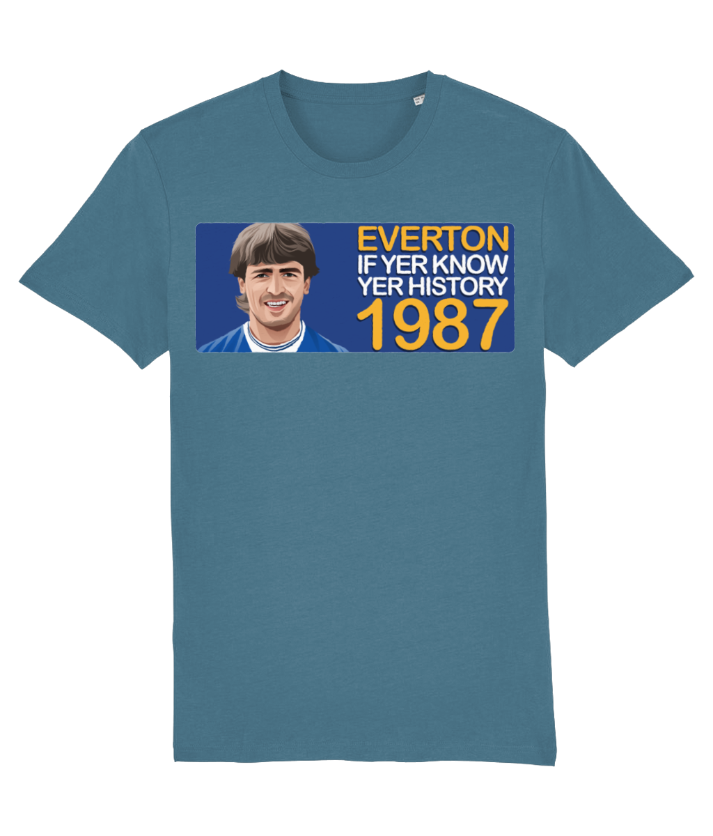 Everton 1987 Kevin Ratcliffe If Yer Know Yer History Unisex T-Shirt