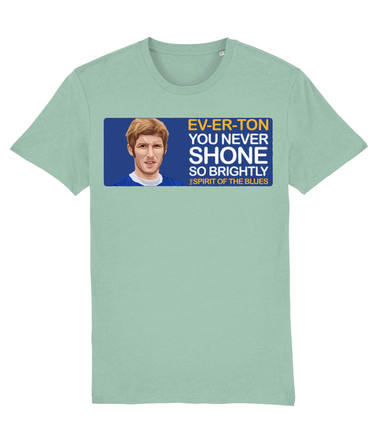 Everton Alan Ball The Spirit Of The Blues Unisex T-Shirt Stanley/Stella Retrotext Aloe XX-Small 
