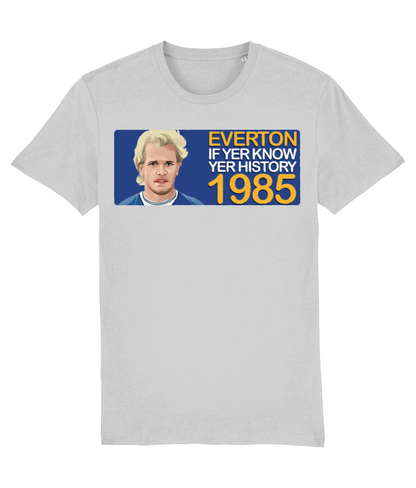 Everton 1985 Andy Gray If Yer Know Yer History Unisex T-Shirt