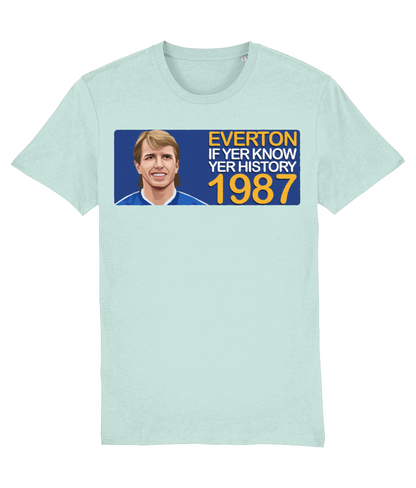 Everton 1987 Trevor Steven If Yer Know Yer History Unisex T-Shirt