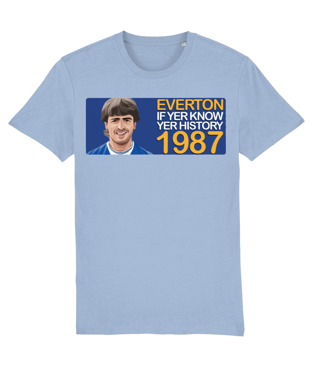 Everton 1987 Kevin Ratcliffe If Yer Know Yer History Unisex T-Shirt