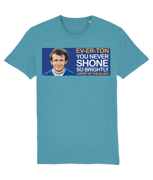 Everton Peter Reid The Spirit Of The Blues Unisex T-Shirt Stanley/Stella Retrotext Atlantic Blue XX-Small 