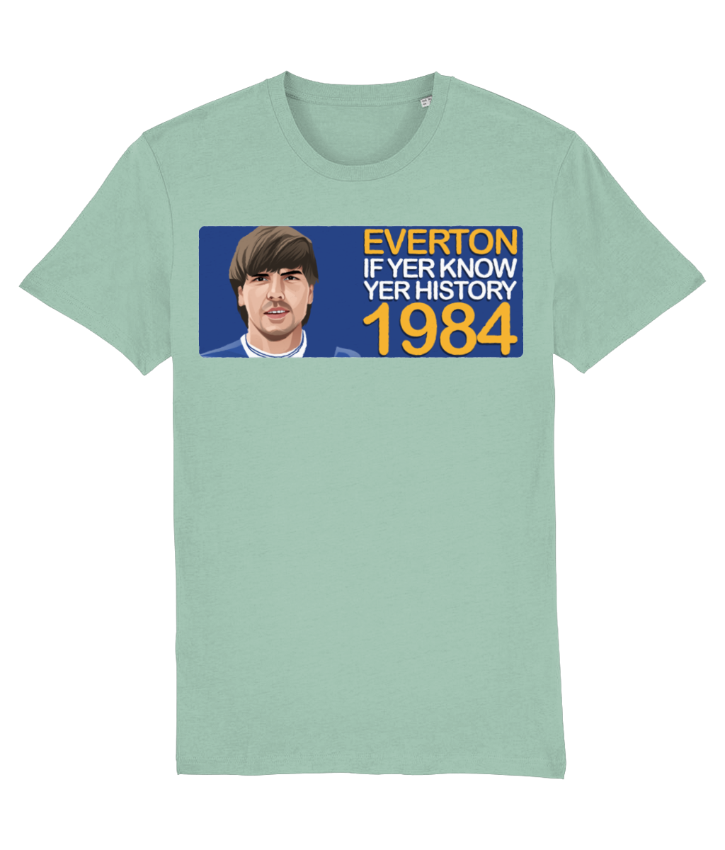 Everton 1984 Graeme Sharp If Yer Know Yer History Unisex T-Shirt