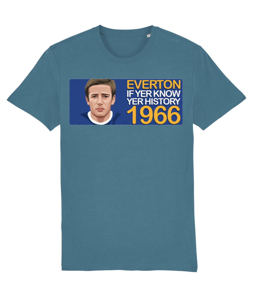 Everton 1966 Colin Harvey If Yer Know Yer History Unisex T-Shirt