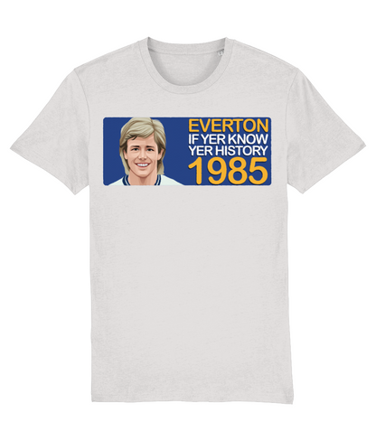 Everton 1985 Adrian Heath If Yer Know Yer History Unisex T-Shirt