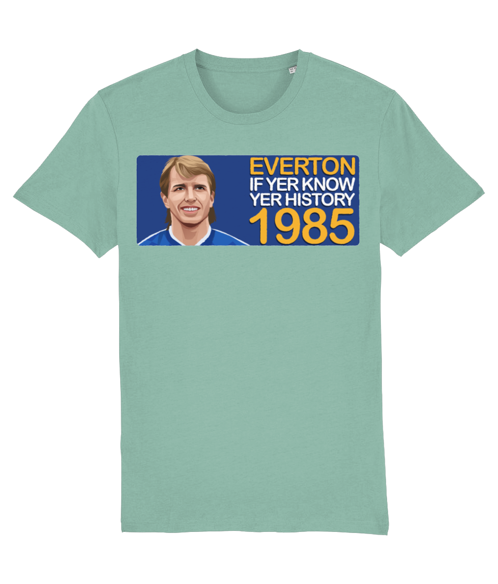 Everton 1985 Trevor Steven If Yer Know Yer History Unisex T-Shirt