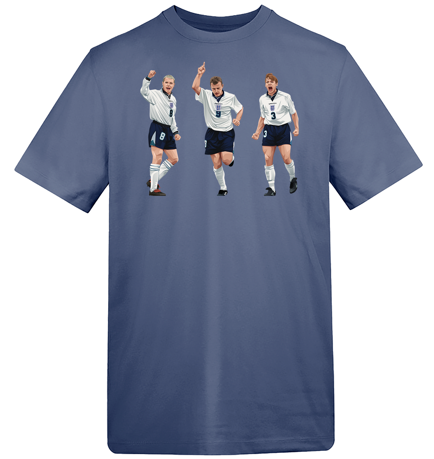 Euro96 Gazza Shearer Pearce T-Shirt