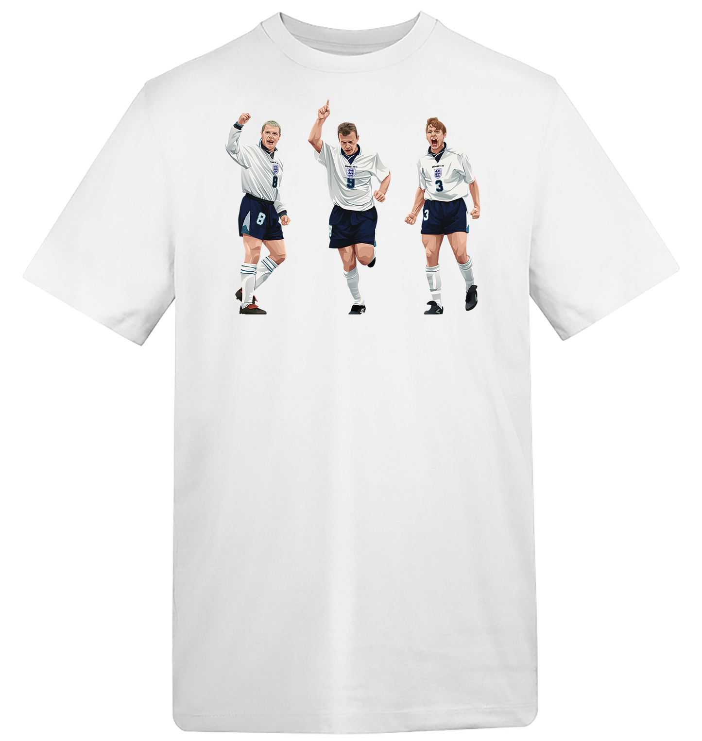 Euro96 Gazza Shearer Pearce T-Shirt