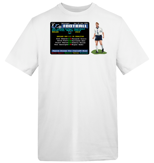 Euro96 Stuart Pearce Penalty v Spain T-Shirt
