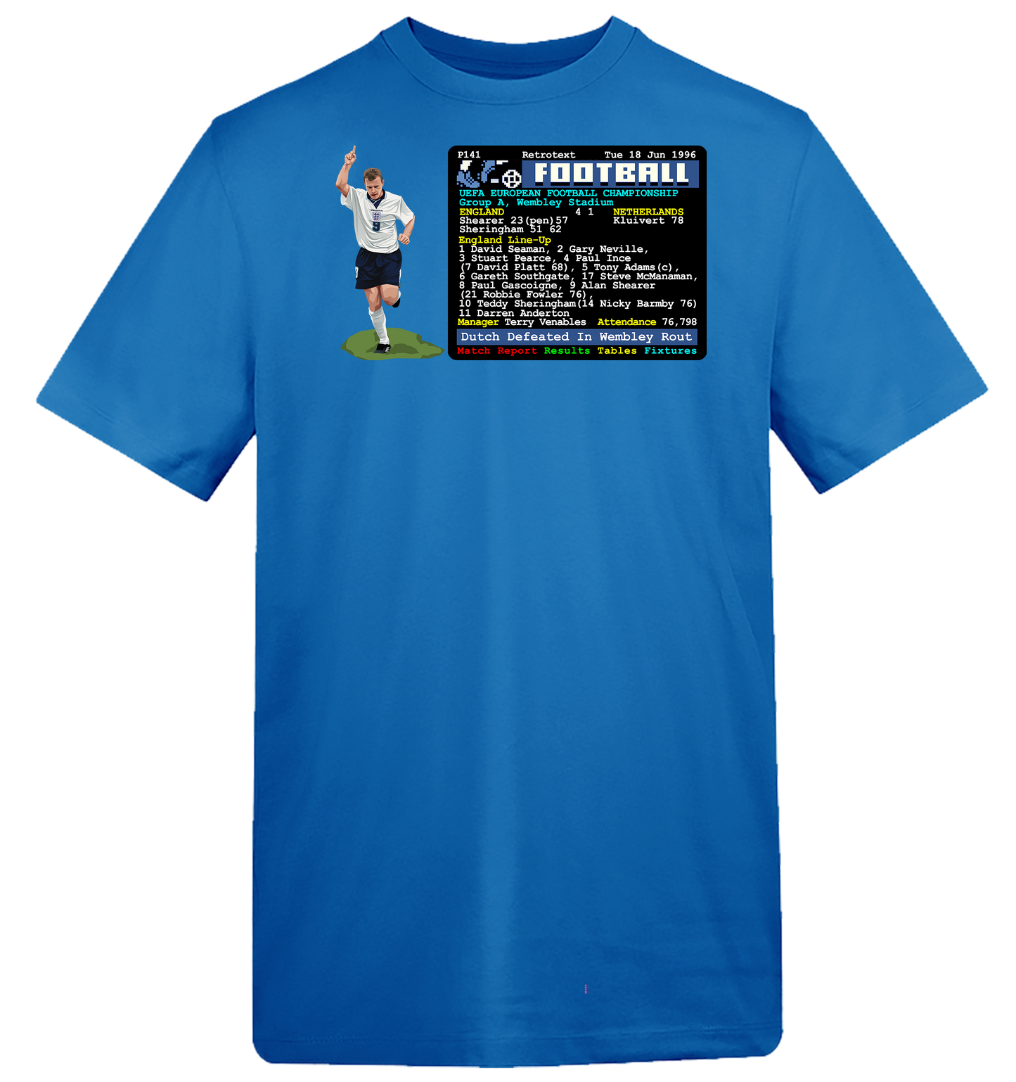 Euro96 Shearer Double v Netherlands T-Shirt