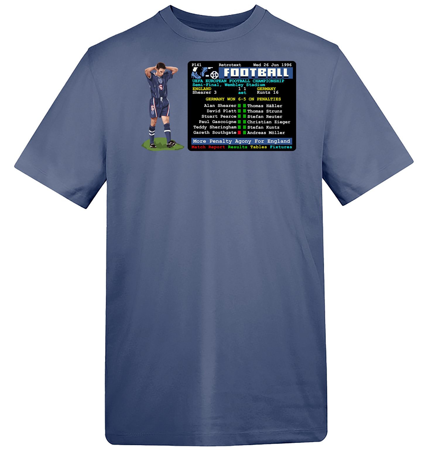 Euro96 Gareth Southgate Missed Penalty T-Shirt