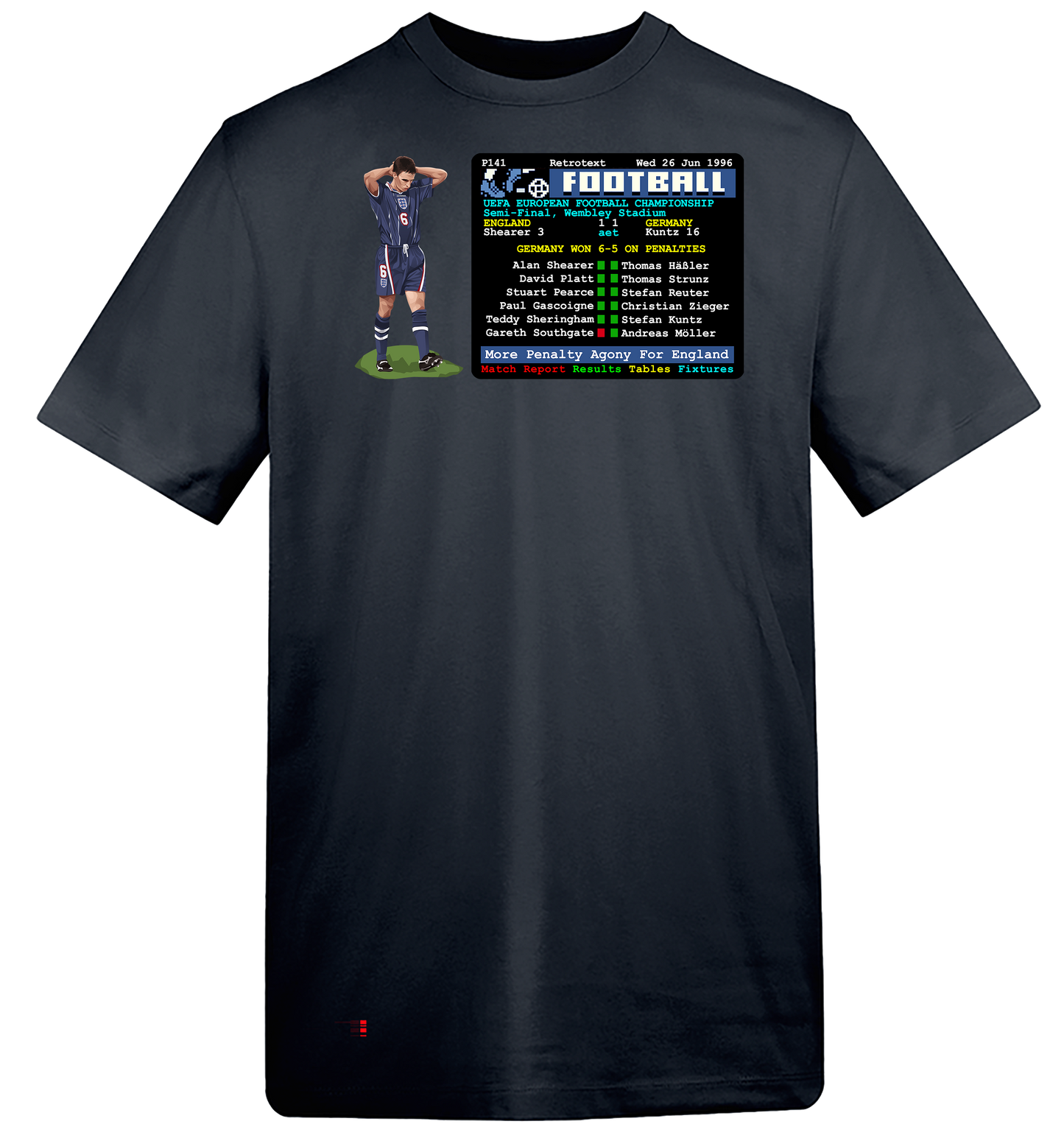 Euro96 Gareth Southgate Missed Penalty T-Shirt