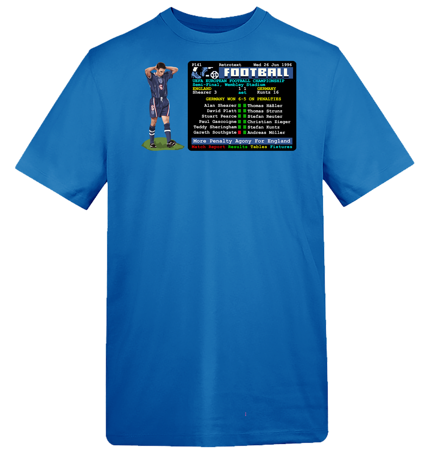 Euro96 Gareth Southgate Missed Penalty T-Shirt