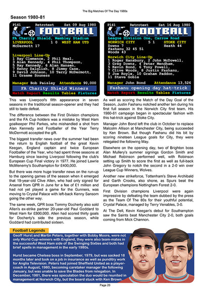 The Big Matches Of The Day 1980s featuring West Ham United