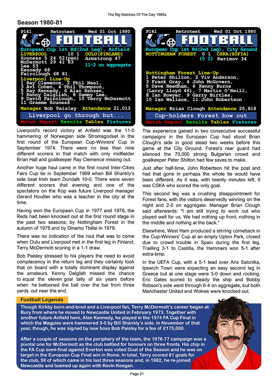 The Big Matches Of The Day 1980s featuring Liverpool