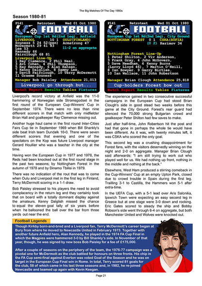 The Big Matches Of The Day 1980s featuring Liverpool