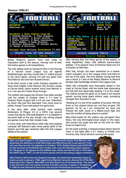 The Big Matches Of The Day 1980s featuring Ipswich Town