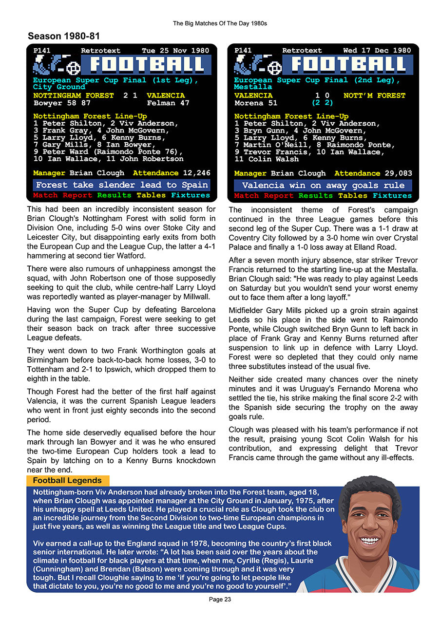 The Big Matches Of The Day 1980s featuring Nottingham Forest