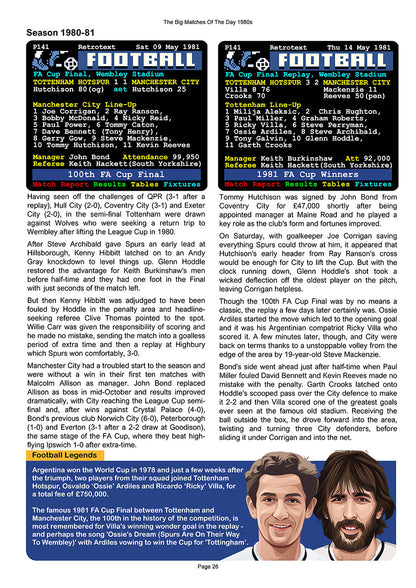 The Big Matches Of The Day 1980s featuring Tottenham Hotspur