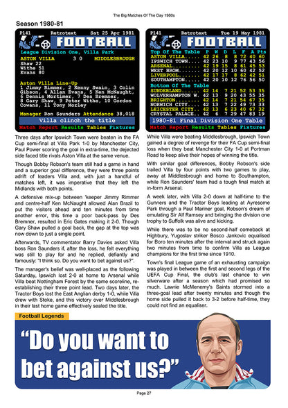 The Big Matches Of The Day 1980s featuring Aston Villa