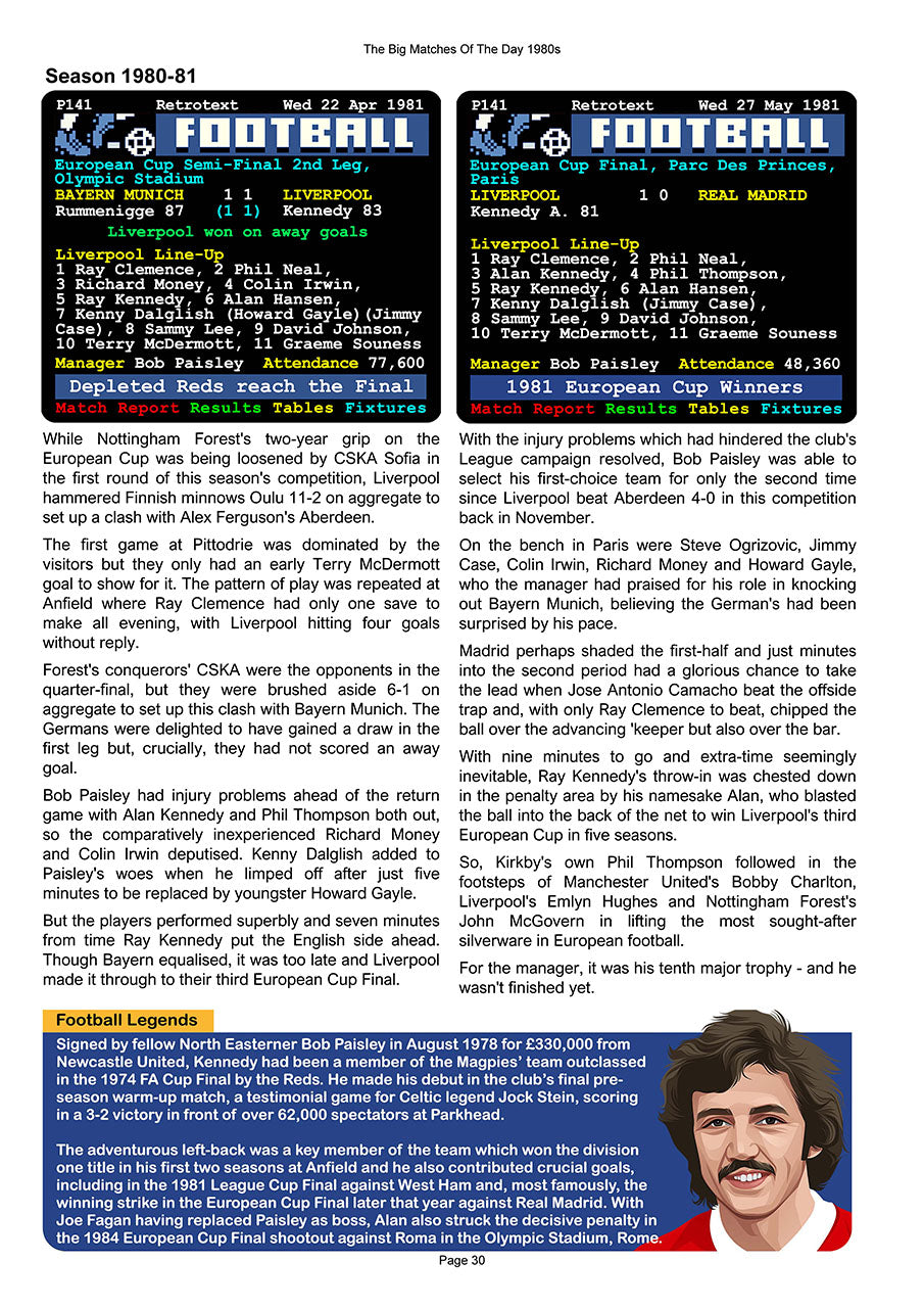 The Big Matches Of The Day 1980s featuring Liverpool