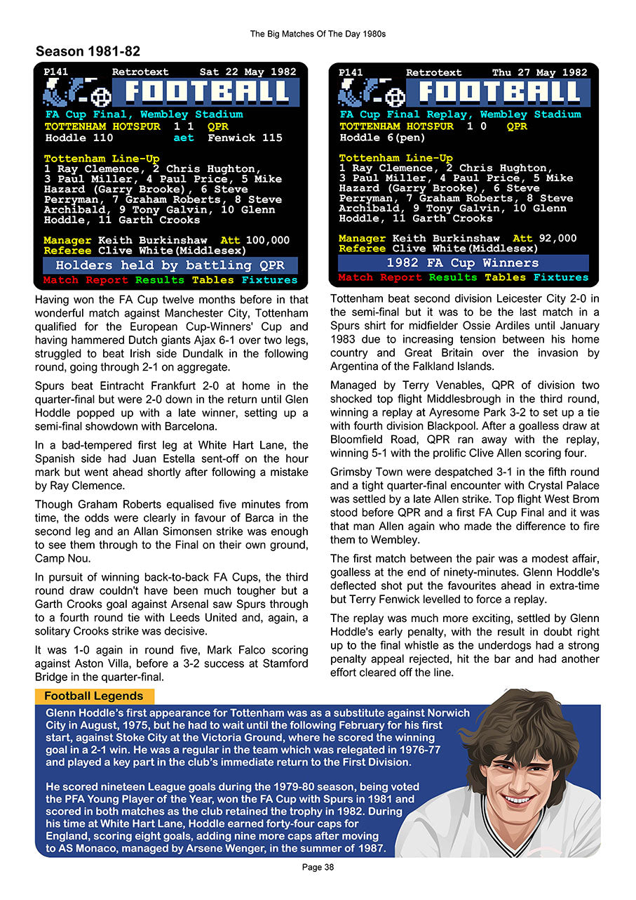 The Big Matches Of The Day 1980s featuring Tottenham Hotspur